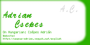 adrian csepes business card